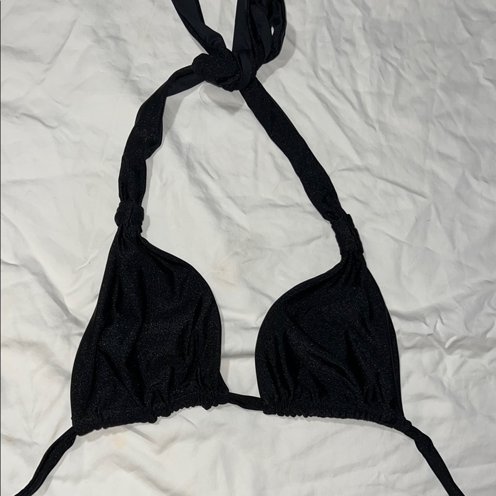 Black Halter Bikini Top